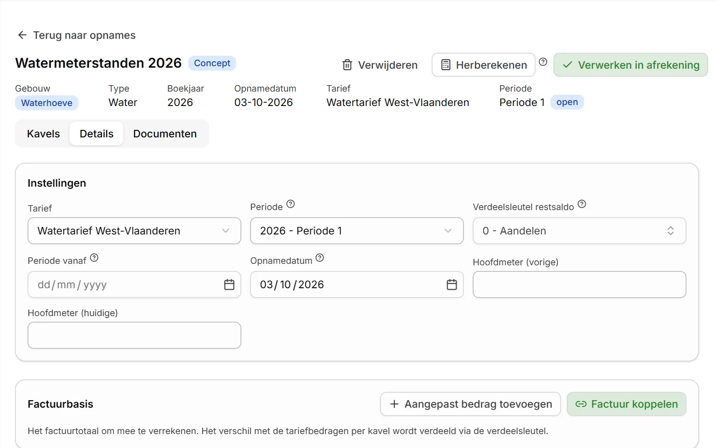 Rechtstreeks in de afrekening